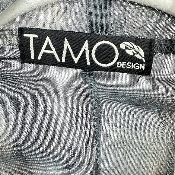 Tamo Design Mesh Kimono Coverup Grey Dusty Cloud Grunge Fairy Goth OS Unisex - Picture 4 of 8